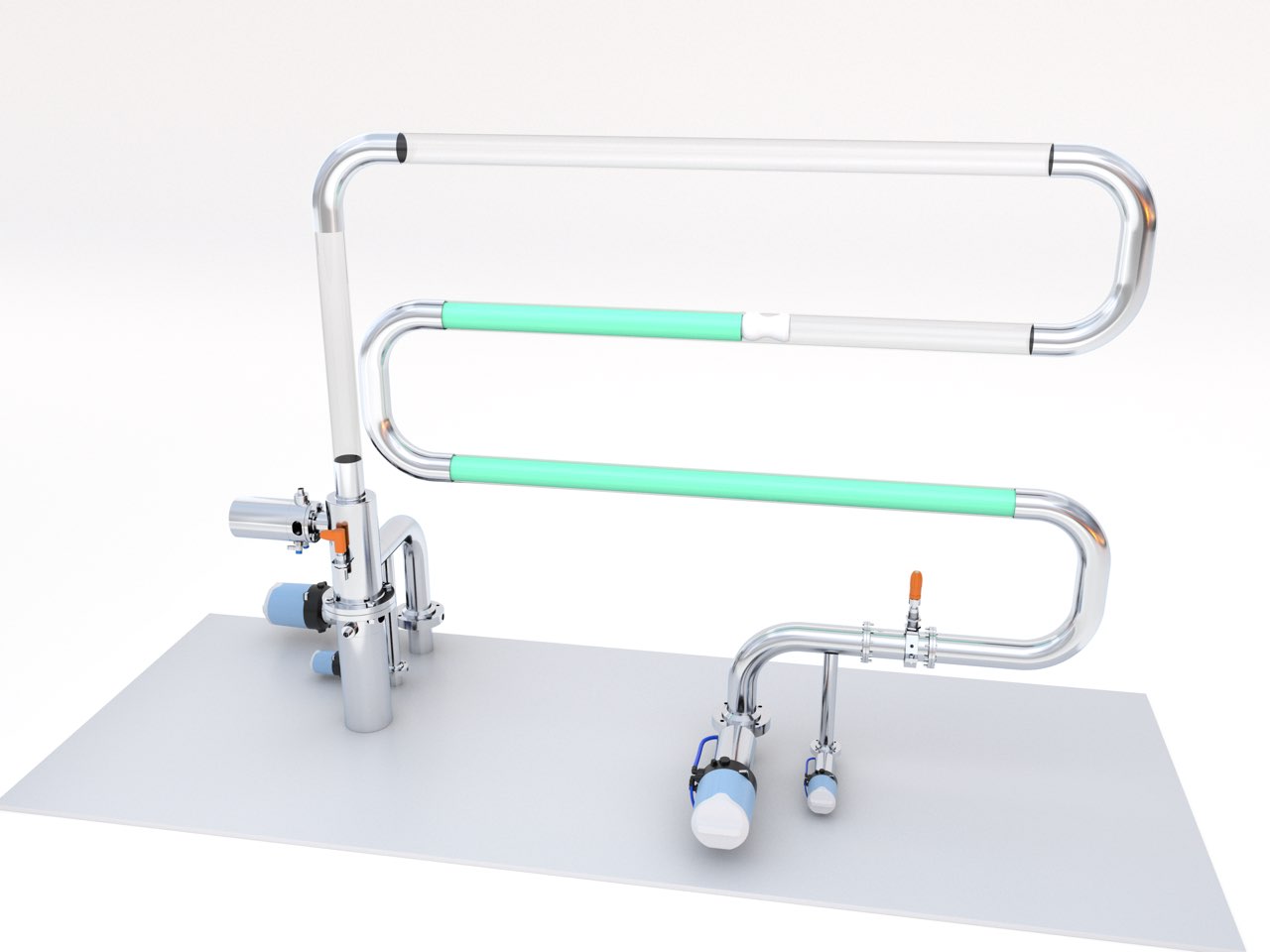 Hyperfore sanitary pigging system